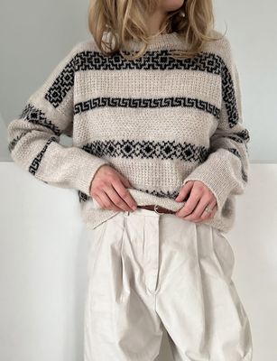 Terracotta Sweater. Kun garn, link til oppskrift under. 
