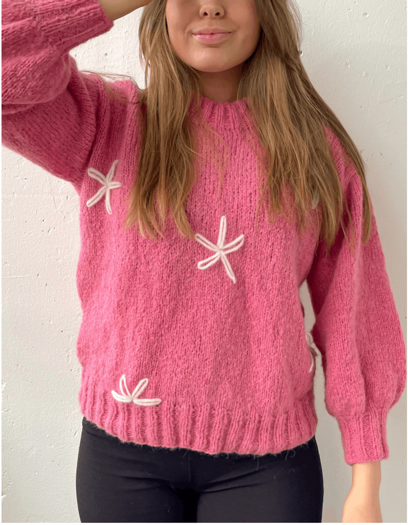 Reiduns blomster genser. Garnpakke.