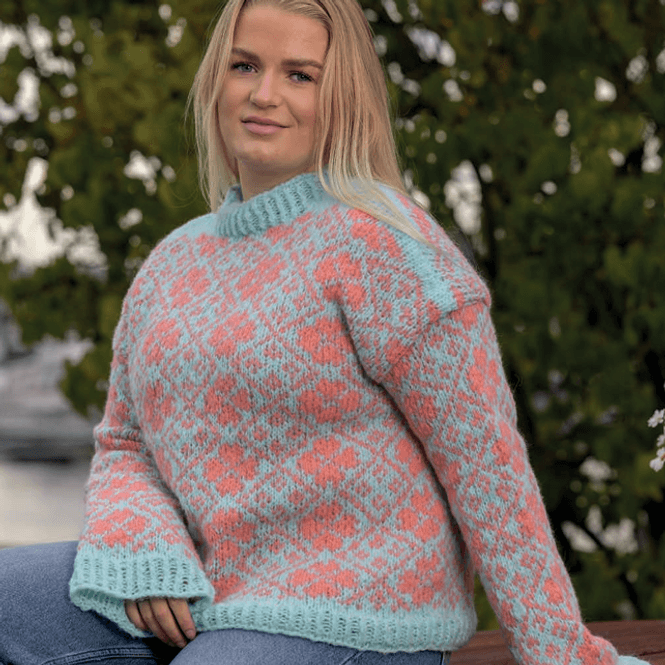 Hovedbilde Rakel hjertegenser. Oppskrift